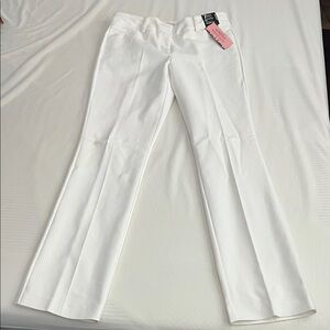 New York & Company White Straight Leg Pants
